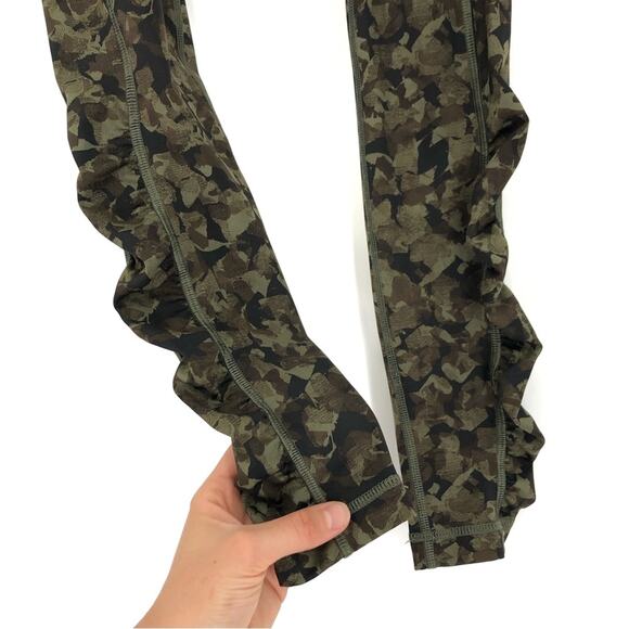 LULULEMON Speed Tight III Full-On Luxtreme Mystic Jungle Fatigue Green Black 4 - Picture 4 of 12
